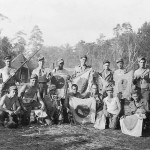 US Troops With Captured Japanese Weapons, Flags New Guinea