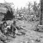 US troops and LVT on Shore Korako New Guinea 1944