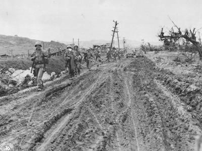 10th Army Troops Move into Yonabaru on Okinawa