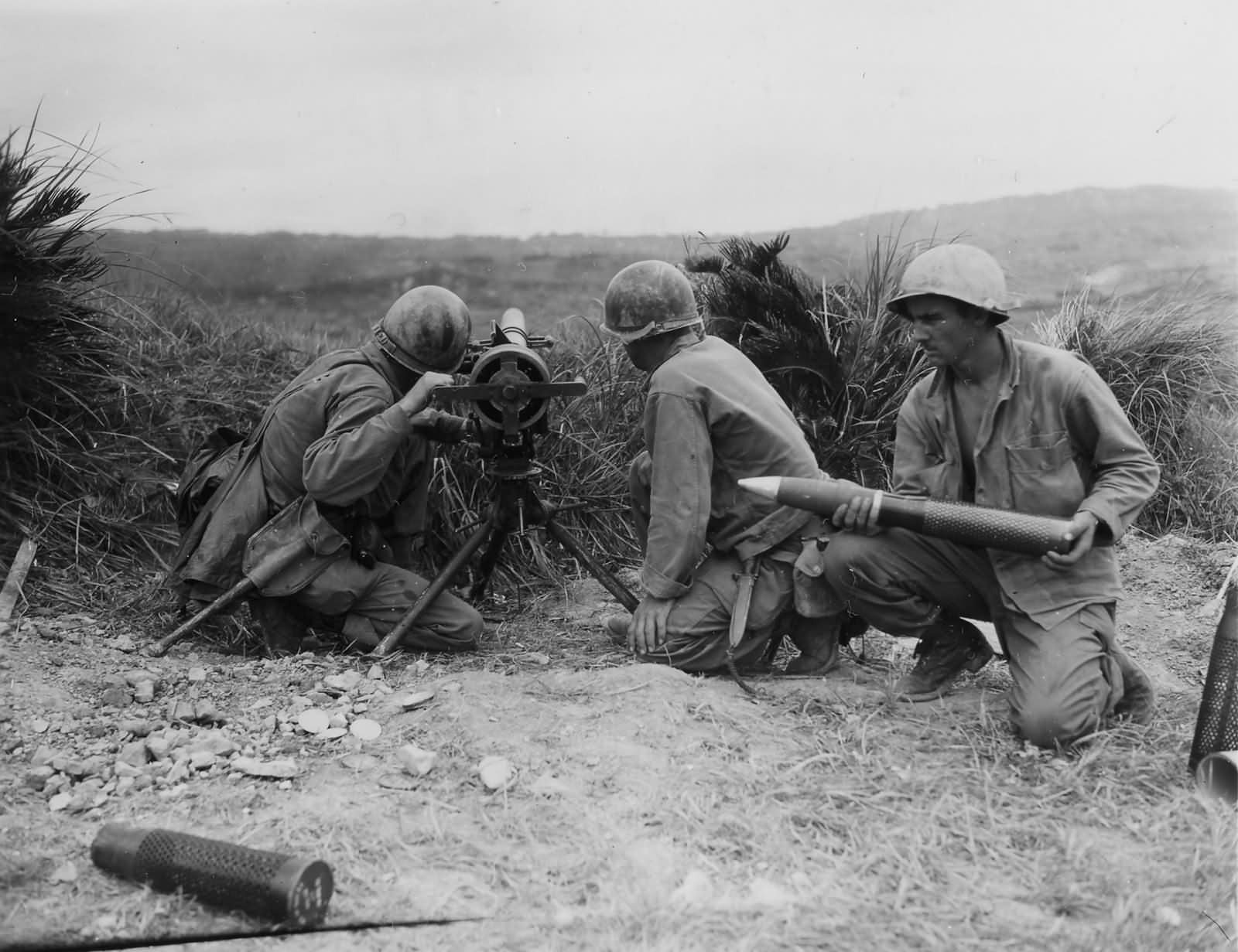 75mm Recoiless Rifle in Action Okinawa 1945