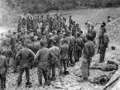 Chaplain Leads Service for 184th Regiment on Okinawa