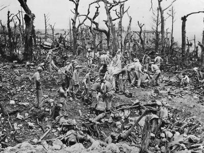 Food and Water Parachuted to Marines at Shuri Okinawa