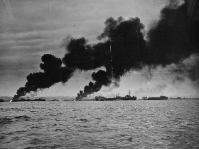 Japanese Planes Shot Down In Attack On Okinawa Invasion Fleet