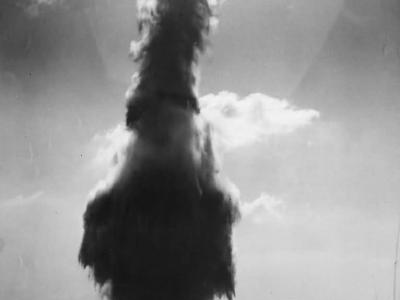 Marines Race for Foxholes as Shell Explodes on Okinawa