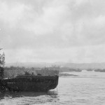 96th infantry division LVT Amtrac against seawall Okinawa 1945