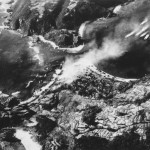 Aerial view invasion in Kerama Retto Battle of Okinawa 1945
