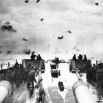 Battleship Fires on Japanese Suicide Plane off Okinawa pacific