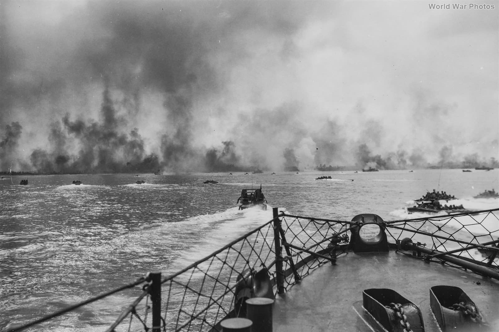 1st Marine LVTs Going Ashore 15 September 1944