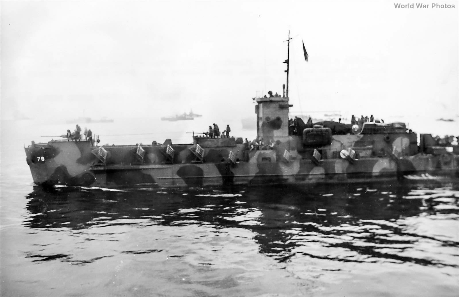 USS LCI-79 a rocket-equipped landing craft