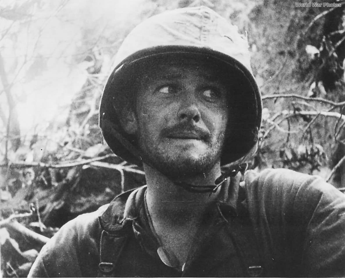 Marine during Battle on Peleliu