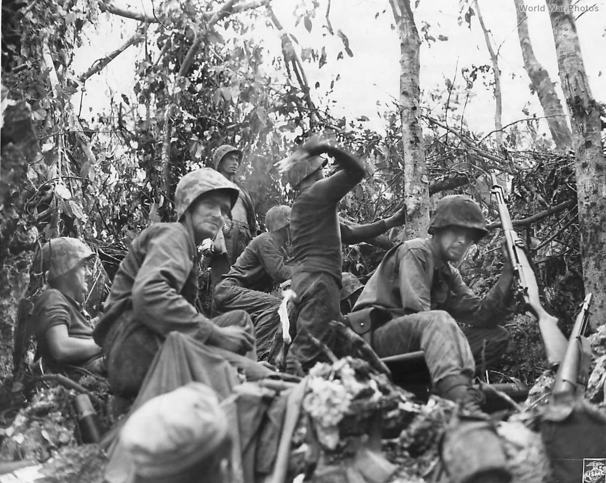 Marines in Action during Battle of Suicide Ridge