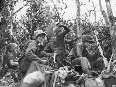 Marines in Action during Battle of Suicide Ridge