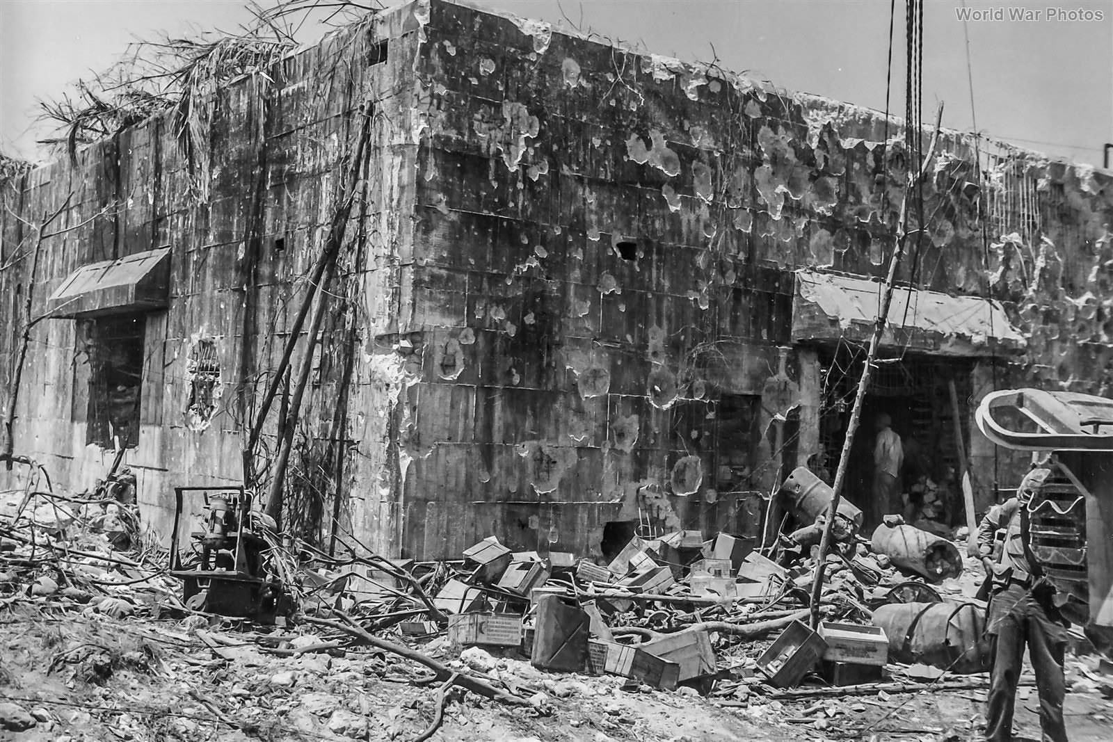 Massive Japanese Blockhouse on Peleliu 1944