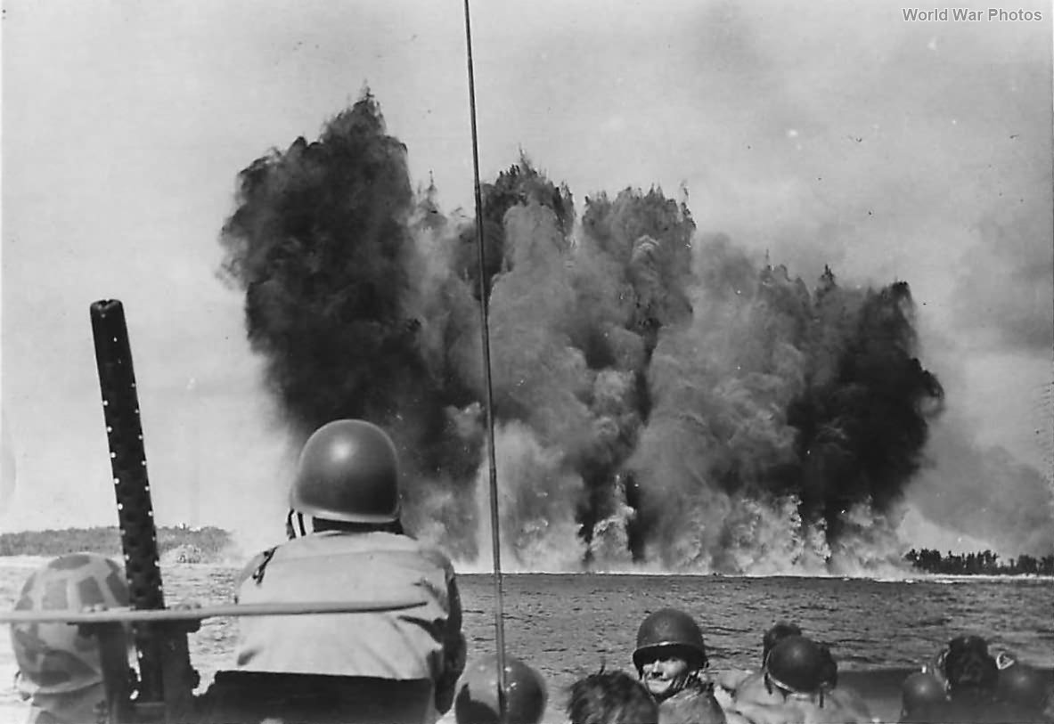 Navy UDT explodes 8000lbs of Tetrytol to clear way on Peleliu