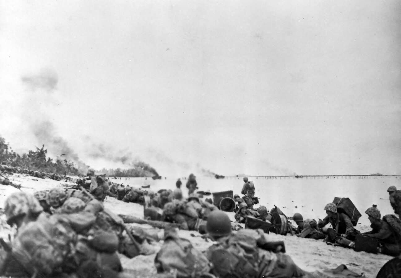 US Marines in action Orange Beach 3 Peleliu 1944