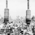 Japanese boilers mark US ammunition dump on Peleliu