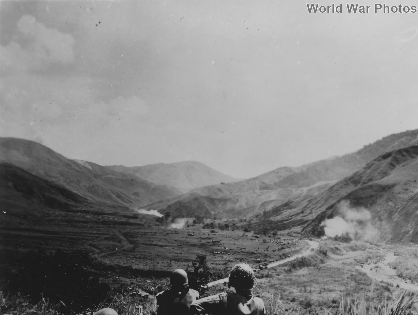 Artillery in action Balete Pass near Santa Fe Luzon May 1945