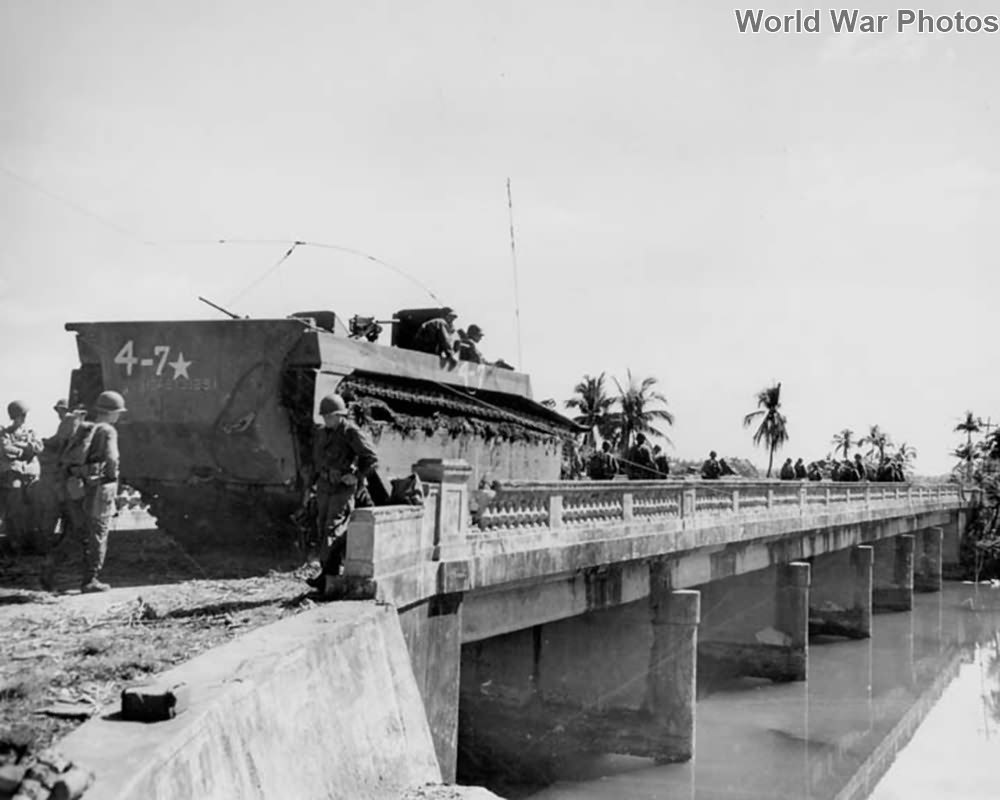 LVT on Calmy River Bridge Luzon 45
