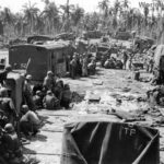 Battered LST Leyte Beach, October 20, 1944
