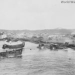 LSTs and LCTs beach landing Port Legaspi, January 1945