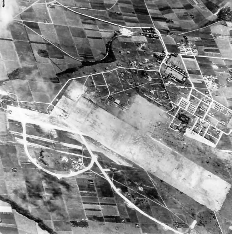 Japanese Aslito airfield on Saipan 1944 aerial photo