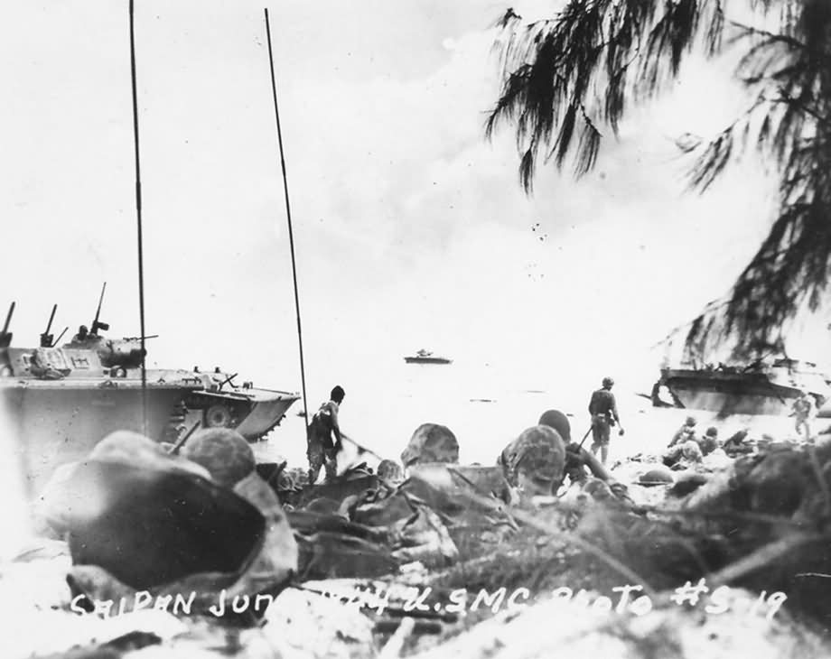 LVT Amtrac Battle of Saipan June 1944