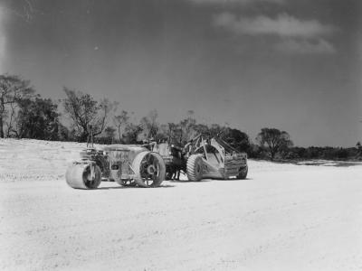 Steam Roller Tractor Grader Build Airfield On Tinian Or Saipan