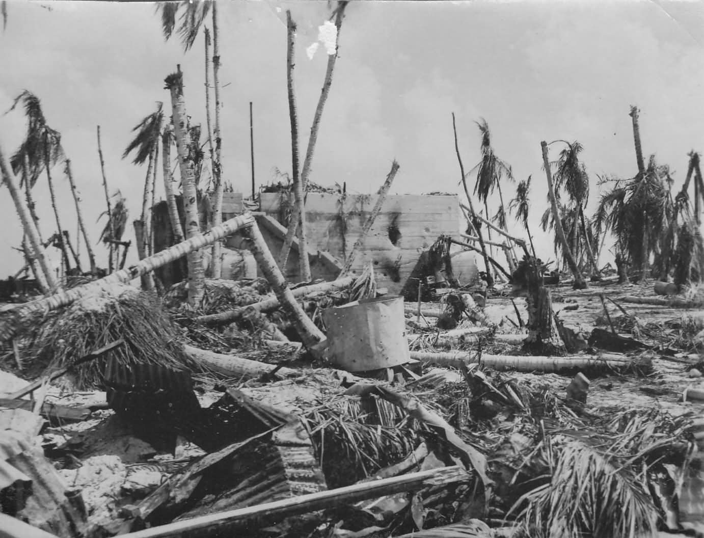 Japanese concrete bunker Tarawa Island 1943