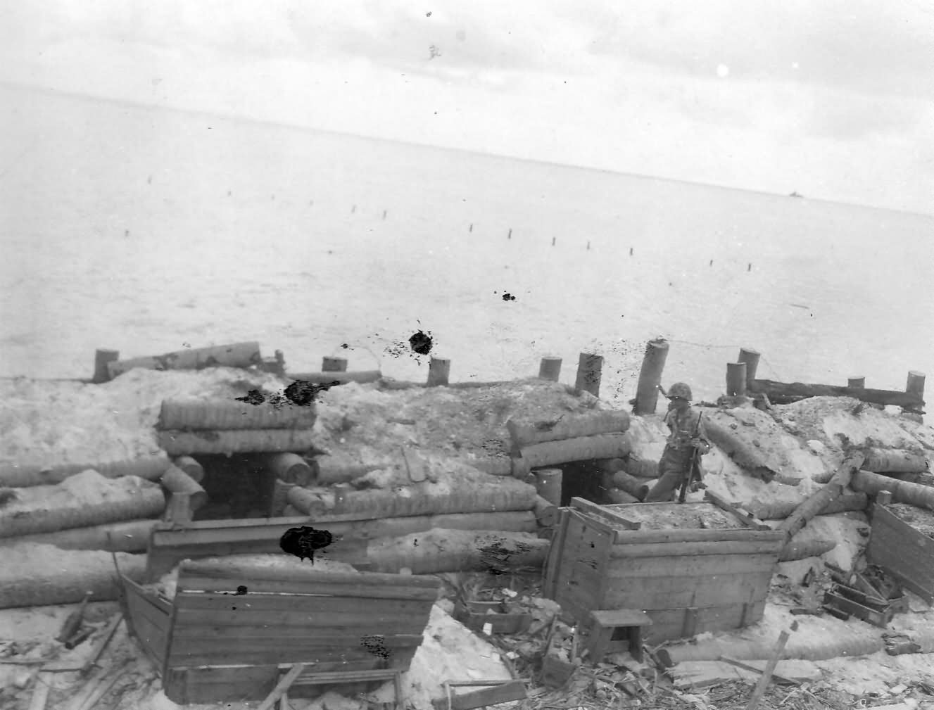 Tarawa after battle Gilbert Islands