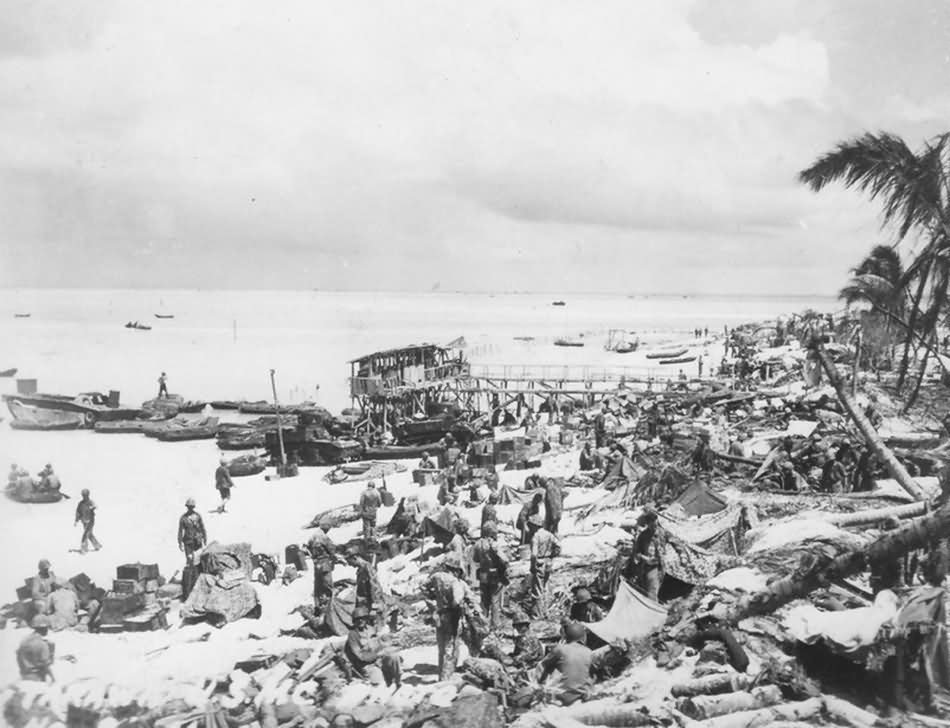 Tarawa island beachhead 1943