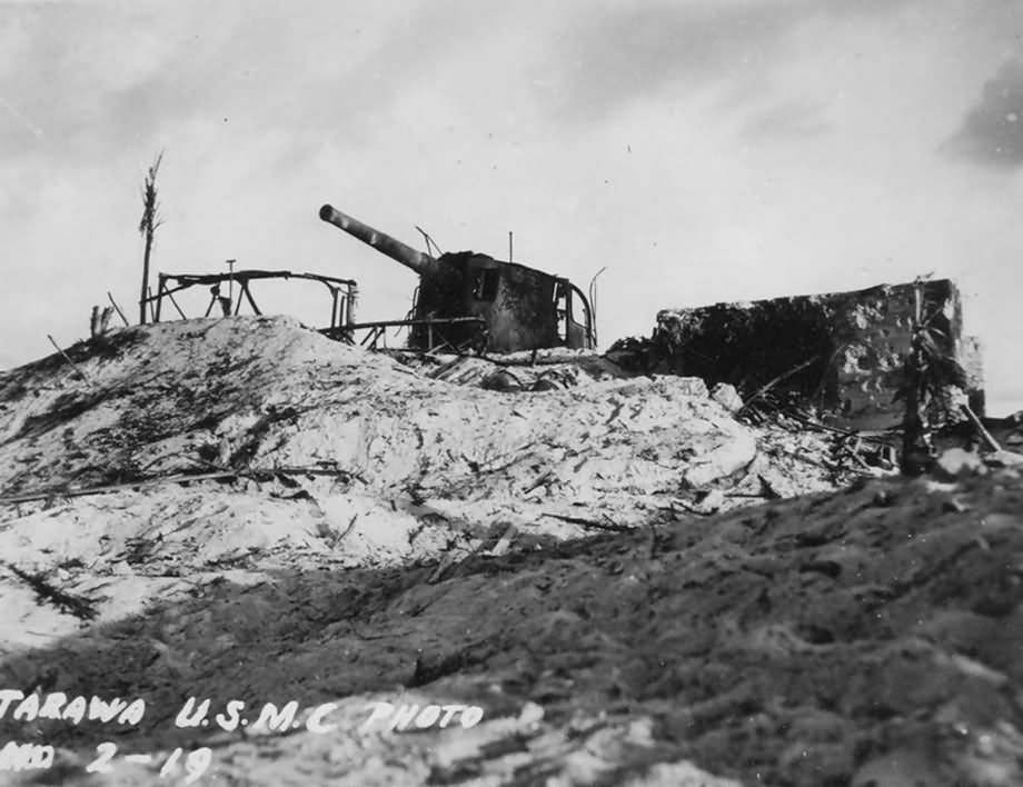 Vickers 203 mm gun Tarawa pacific