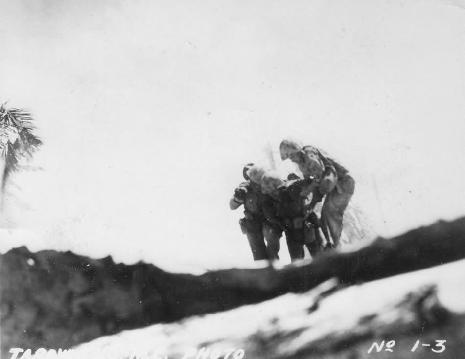 Wounded Marine Battle Of Tarawa 1943