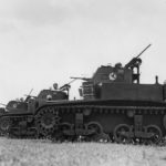 M1 light tanks of the Calvary during maneuvers