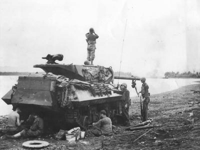 M10 Wolverine Tank Destroyer of 77th Infantry Division 632 Bn Ormoc Leyte Philippines December 1944