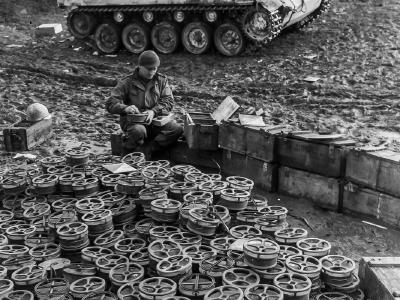 M18 of the 94th ID at a repair depot in Germany in early 1945