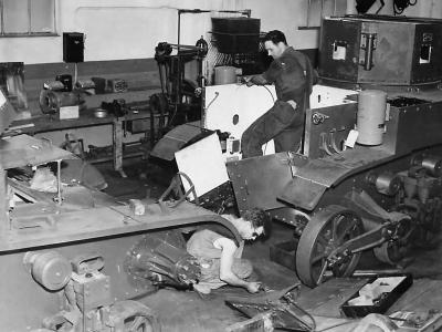 M2A4 Light Tanks assembly line at Rock Island Arsenal 1940