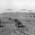 A-18 and M2A2 Tank Formation on Maneuvers 1940