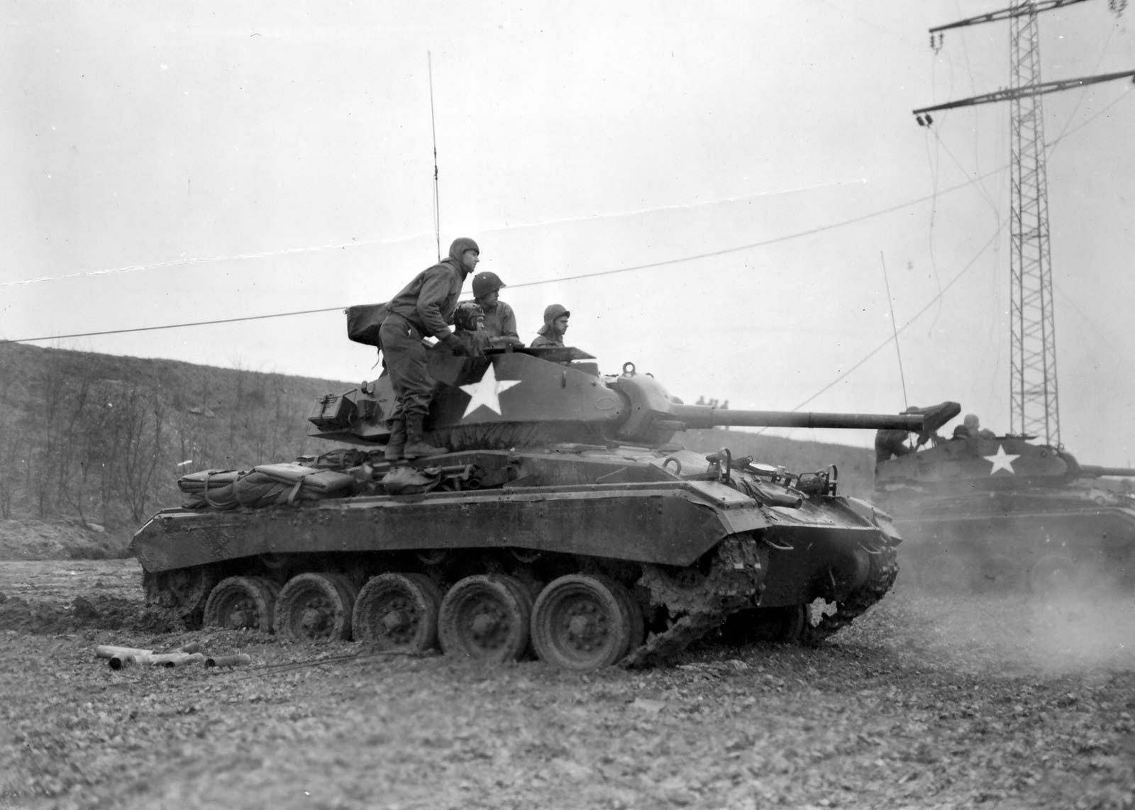 M24 Chaffee from 743rd Tank Battalion, 30th ID, February 1945