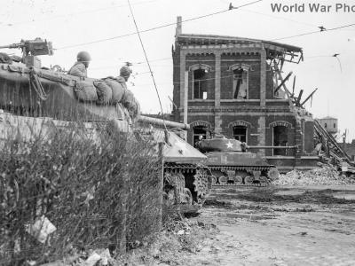 M36 and M4 of the 102nd ID, 771st TDB Krefeld March 3, 1945