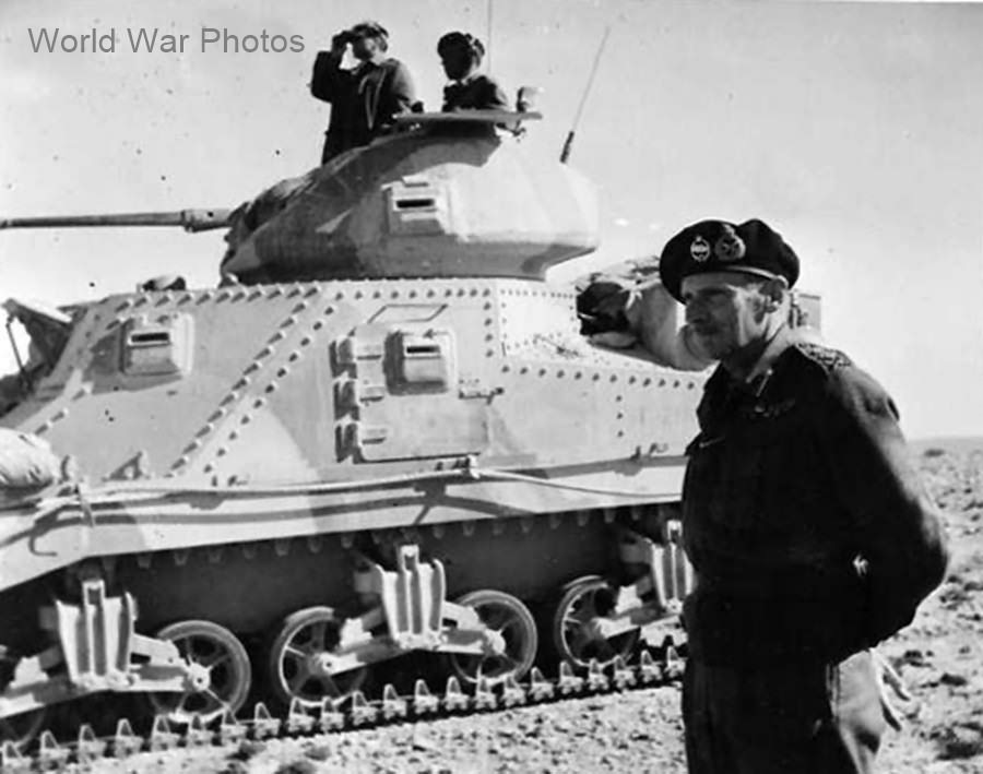 Lt General Bernard Montgomery standing beside of British Grant
