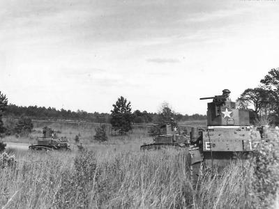 2nd Armored Division M3 Tanks during Carolina War Games 1941