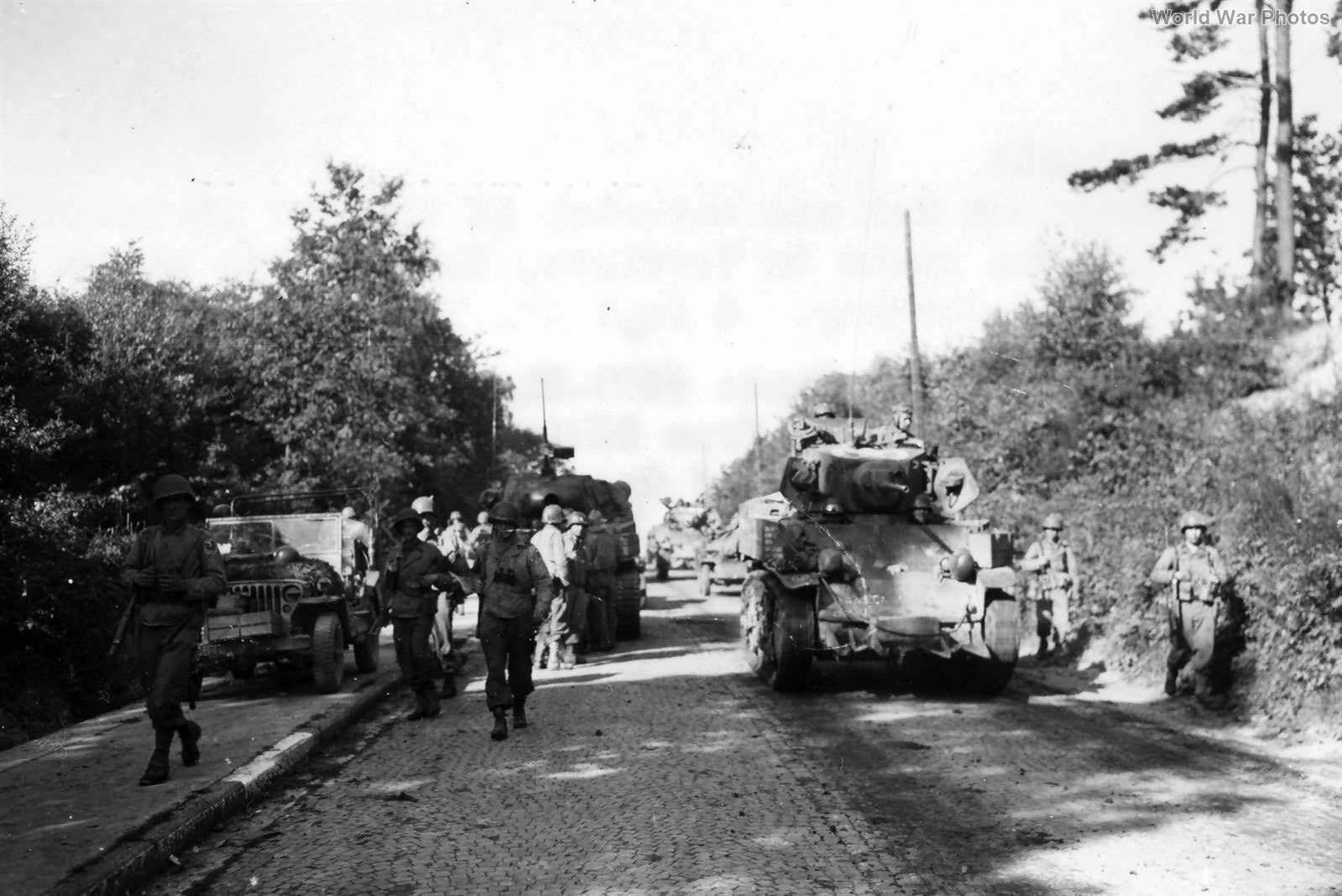 3rd Armored Division tank column Verviers 8 September 1944