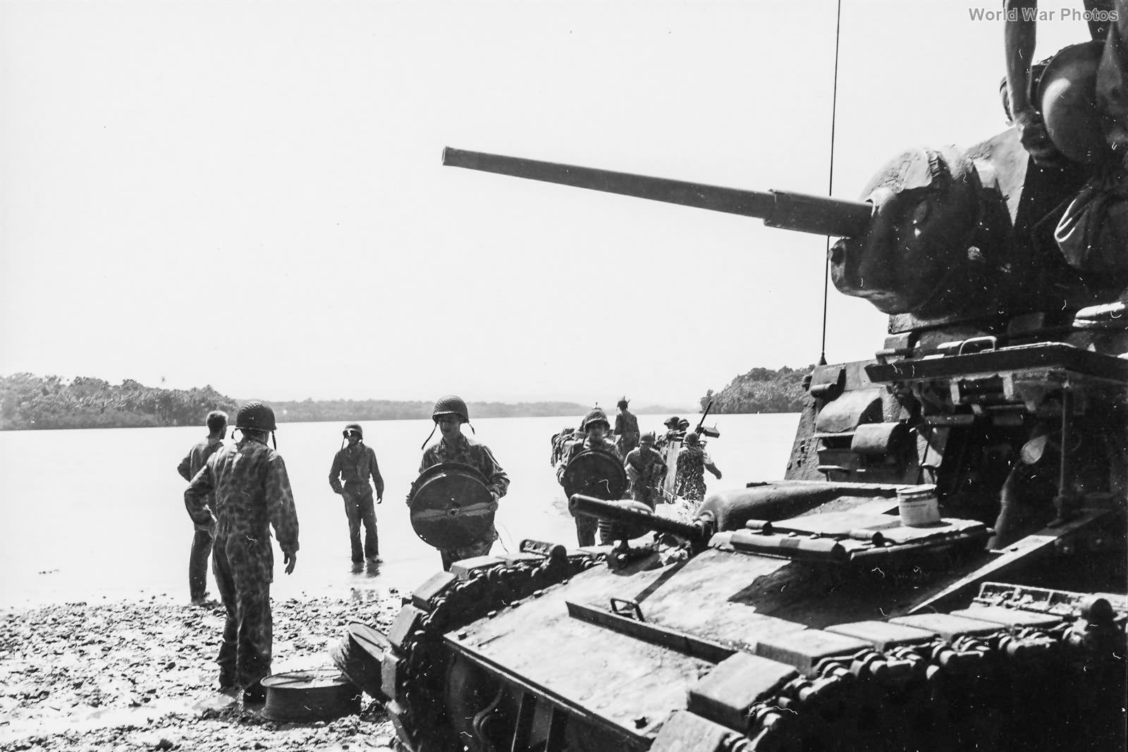 M3 from 43rd Infantry Division Laiana Beach, New Georgia 14 July 1943