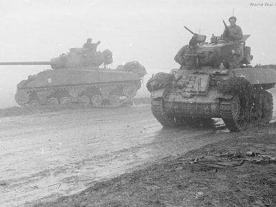 French M3A3 and M4A3 Strasbourg 1944