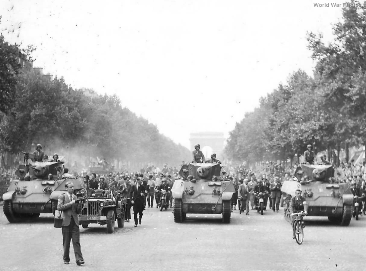 M3A3 of French Division in Celebration Parade on Champs Elysee