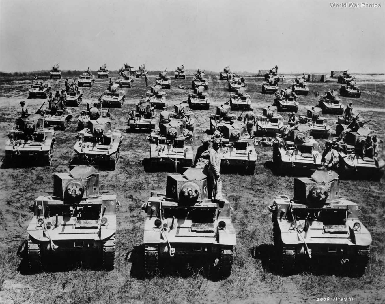 M3 light tanks of the Calvary during maneuvers