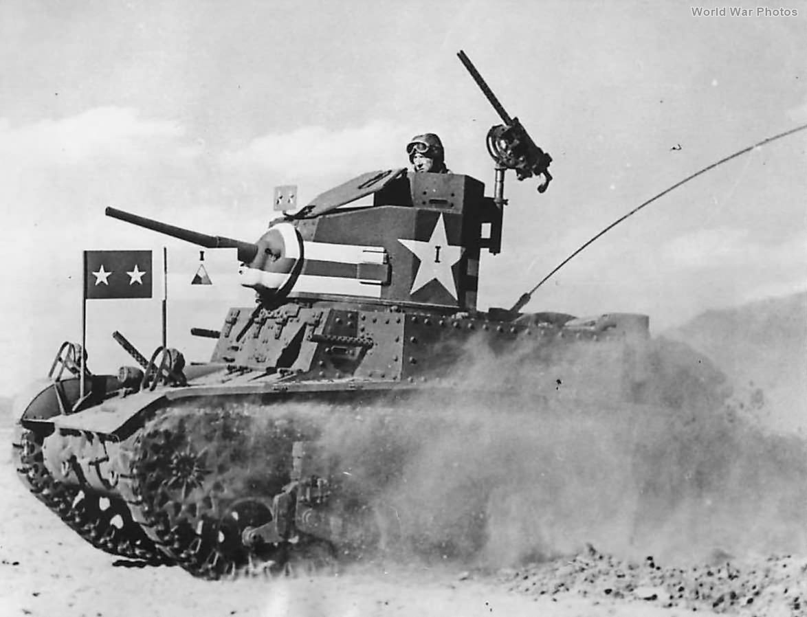 General Patton in M3 during Desert Maneuvers in California 1942
