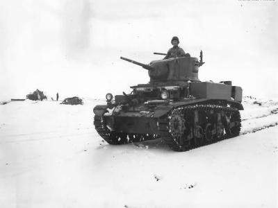 Soldier in M3A1 at Aleutians 1943