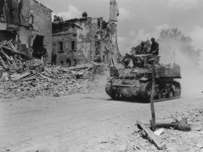 1st Armored Division M5 Stuart Light Tank in Montaione Italy 1944