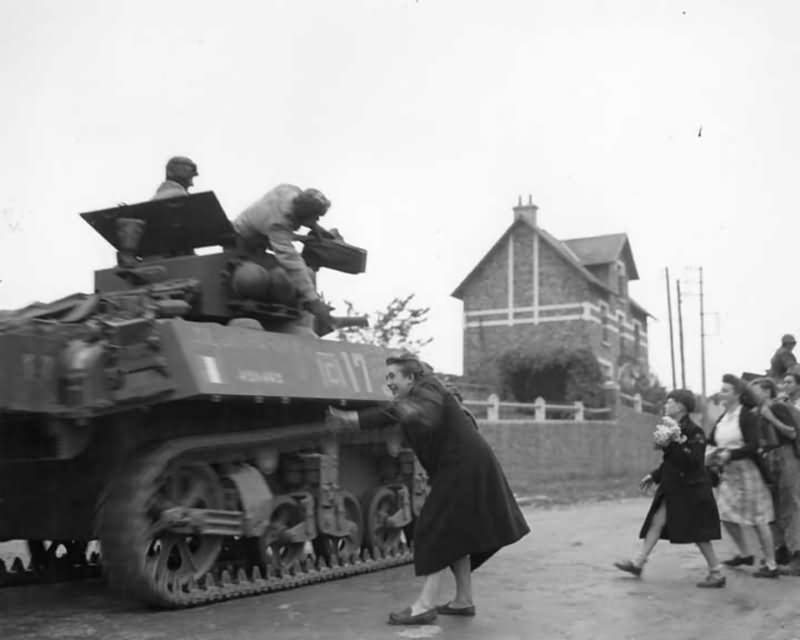 2nd Free French Armored Division M3A3 Stuart Liberation of St. Saveur France 1944